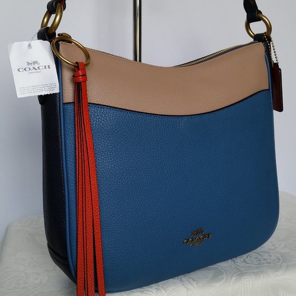 COACH Handbags - COACH Chaise Leather Crossbody- Lake Multi color
